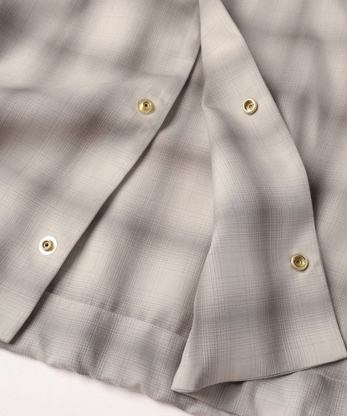 シャツ Ombre Check Open Collar Short Sleeve Shirt メンズ レディースの画像