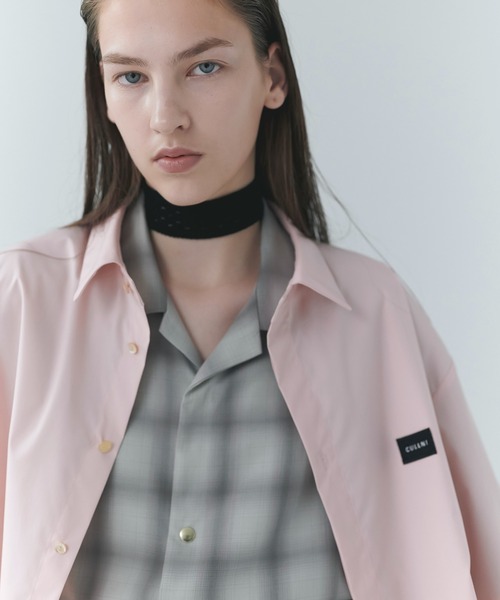 シャツ Ombre Check Open Collar Short Sleeve Shirt メンズ レディースの画像