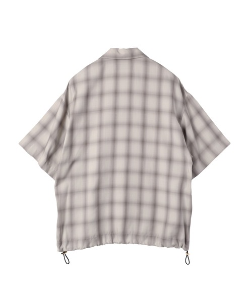シャツ Ombre Check Open Collar Short Sleeve Shirt メンズ レディースの画像