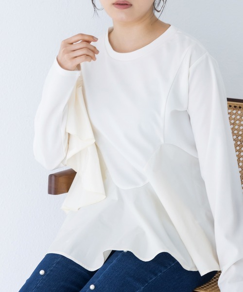 「INCEDE」 長袖カットソー M ブラック レディース_画像2