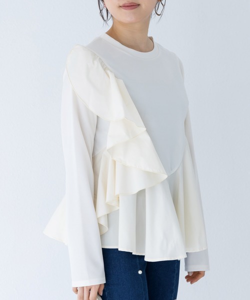 「INCEDE」 長袖カットソー M ブラック レディース_画像4