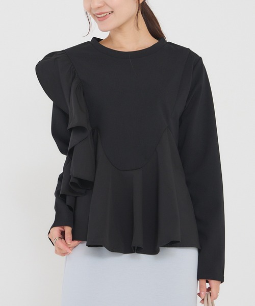 「INCEDE」 長袖カットソー M ブラック レディース_画像8