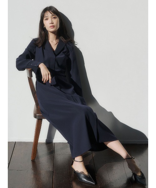 anuans（アニュアンス） ワンピース ダブルサテングレースワンピース