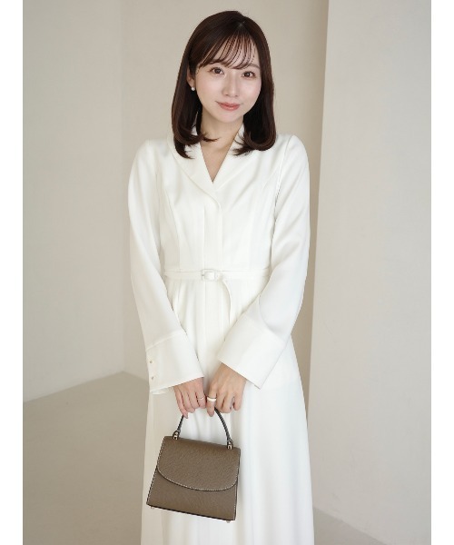 anuans（アニュアンス） ワンピース ダブルサテングレースワンピース