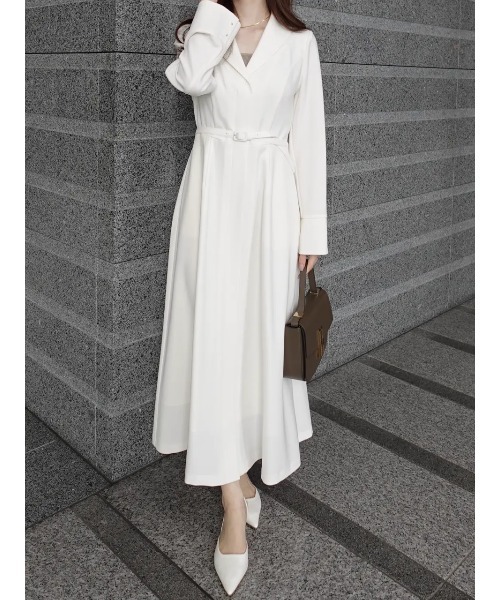 anuans（アニュアンス） ワンピース ダブルサテングレースワンピース