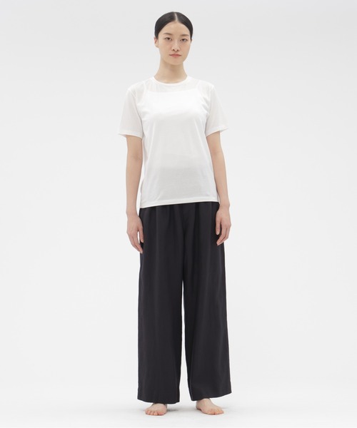 美品 2025SS マーガレットハウエル SUPERFINE WOOL Tシャツ 麻生久美子さんが着る〈 マーガレット・ハウエル for アンドプレミアム