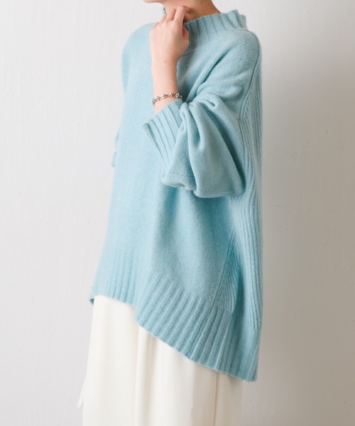 「COLLAGE GALLARDAGALANTE」 長袖ニット FREE ネイビー レディース_画像4