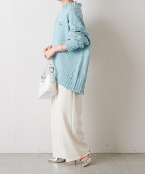 「COLLAGE GALLARDAGALANTE」 長袖ニット FREE ネイビー レディース_画像7