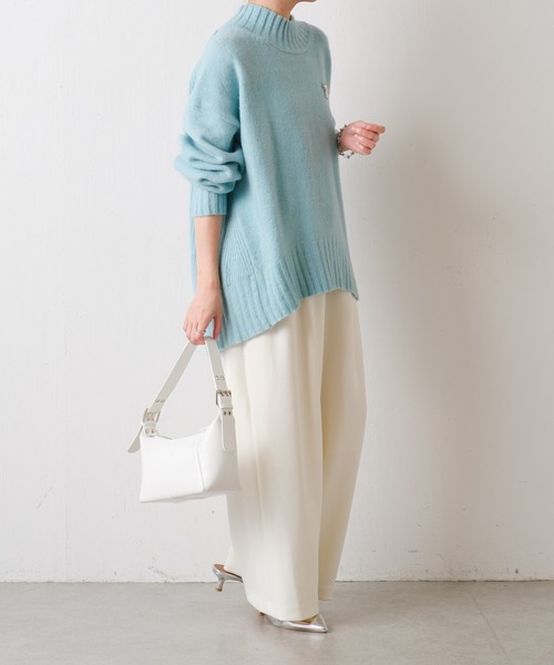 「COLLAGE GALLARDAGALANTE」 長袖ニット FREE ネイビー レディース_画像9