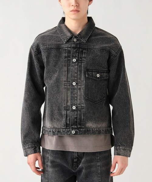 【未使用】BEAMS HEART ビームス ハート ブラスト デニム ジャケット L ブラック 42-18-0112-147 メンズ ヴィンテージ風ジャケット BEAMS HEART（ビームス ハート） デニムジャケット gジャン ブラスト