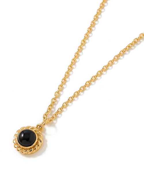 ネックレス STONE SILVER NECKLACE 24KPD メンズの画像
