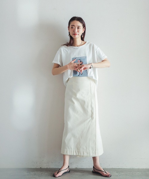 「FIL DE FER」 半袖Tシャツ FREE ホワイト レディース_画像6