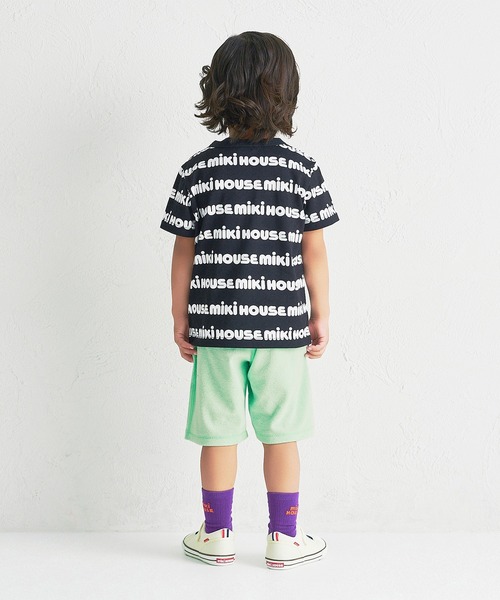 MIKI HOUSE（ミキハウス） tシャツ 「WEB限定」総柄ロゴ半袖Tシャツ
