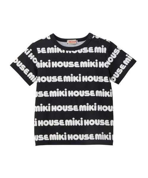MIKI HOUSE（ミキハウス） tシャツ 「WEB限定」総柄ロゴ半袖Tシャツ