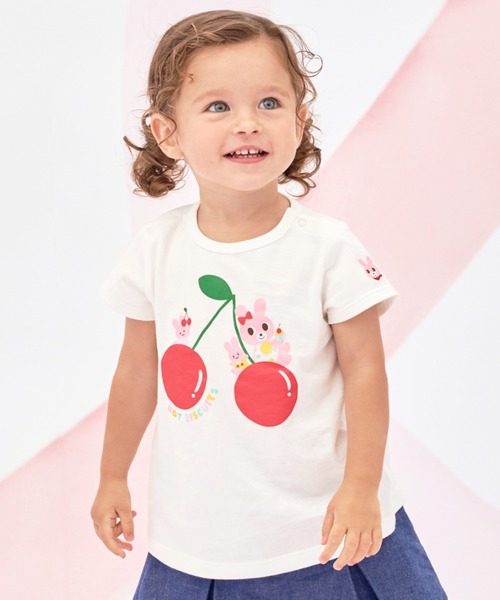 HOT BISCUITS tシャツ キャビット×さくらんぼ 半袖Tシャツ キッズ 子供