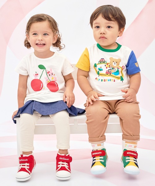 HOT BISCUITS tシャツ キャビット×さくらんぼ 半袖Tシャツ キッズ 子供