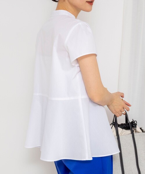 NOLLEY'S（ノーリーズ） ブラウス シャツ ウォッシャブル前立プリーツ