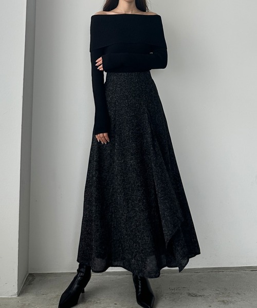 「Louere」 フレアスカート X-LARGE グレー レディース_画像3