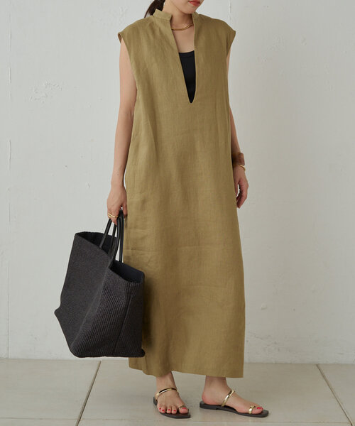 「LOUNGEDRESS」 ノースリーブワンピース FREE ブラック レディースの画像