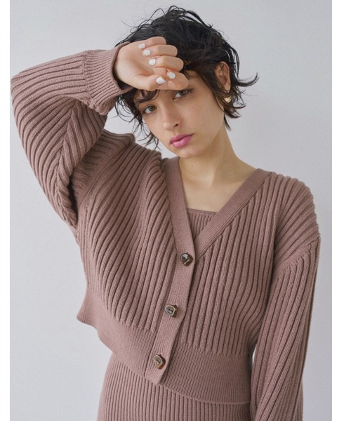 「ALEXIA STAM」 ニットカーディガン FREE アイボリー レディース_画像6