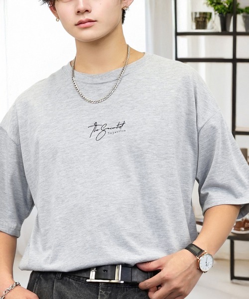 tシャツ 刺繍 ワイド 半袖 Tシャツ ロゴ キャラ ハート メンズ