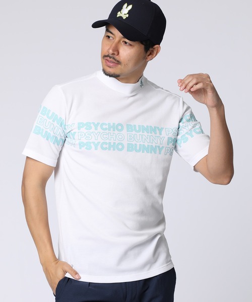 Psycho Bunny（サイコバニー） uvカット tシャツ 「GOLF」ロゴパネル