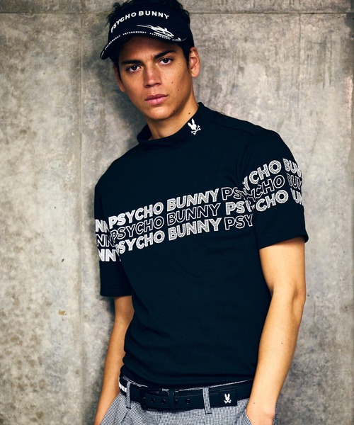 Psycho Bunny（サイコバニー） uvカット tシャツ 「GOLF」ロゴパネル