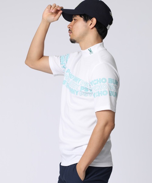 Psycho Bunny（サイコバニー） uvカット tシャツ 「GOLF」ロゴパネル