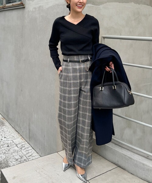 「NOLLEY'S」 パンツ 36 グレー系その他 レディースの画像