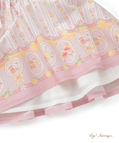 coeur a ワンピース 「想馬まゆ×coeur coeur」レモンプリント