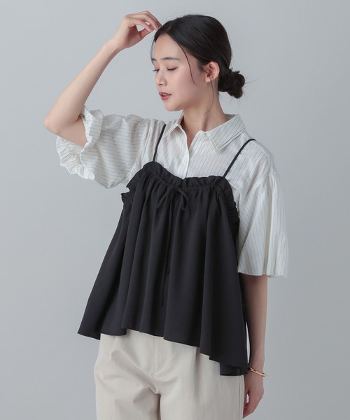 Mal.レレレさんより購入クロシェ　タンクトップ2枚セット新品未使用 GLOBAL WORK（グローバルワーク） MATINEE LINE/ギャザーキャミ