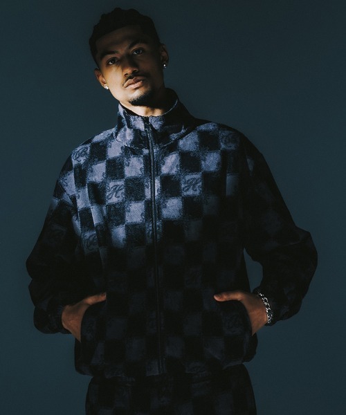 STYLISE 革ジャン ライダース 「BREATH」BLOCK CHECK PILE JACKET
