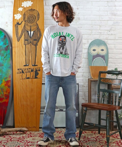 「roial」 長袖Tシャツ M ホワイト メンズ_画像2