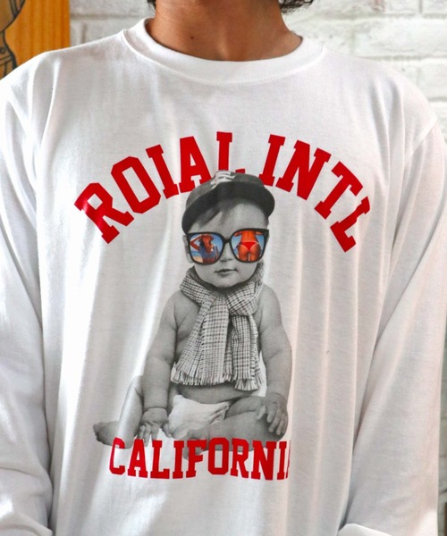 「roial」 長袖Tシャツ M ホワイト メンズ_画像8