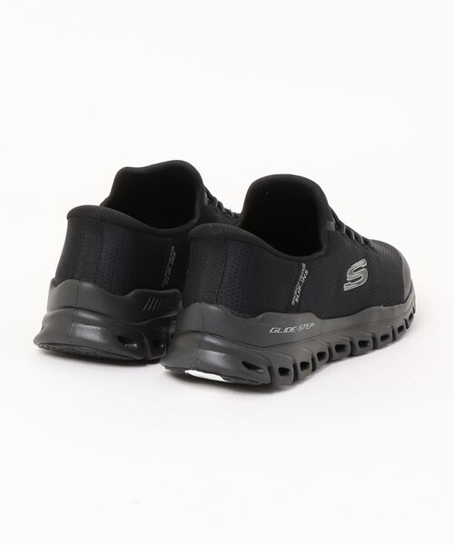 「SKECHERS」 ローカットスニーカー 25.0cm ブラック×ブラック メンズ_画像2