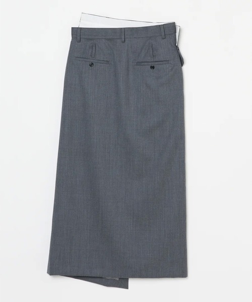 スカート 「INSCRIRE/アンスクリア」Wool Wrap Skirt/ウールラップスカートの画像