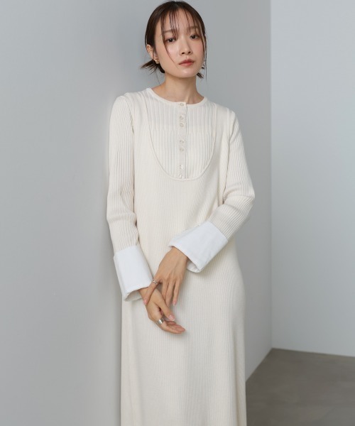 「Bab」 コンビワンピース M アイボリー レディース_画像3