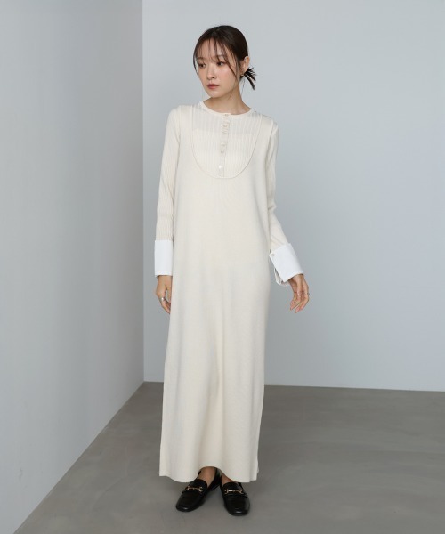 「Bab」 コンビワンピース M アイボリー レディース_画像4
