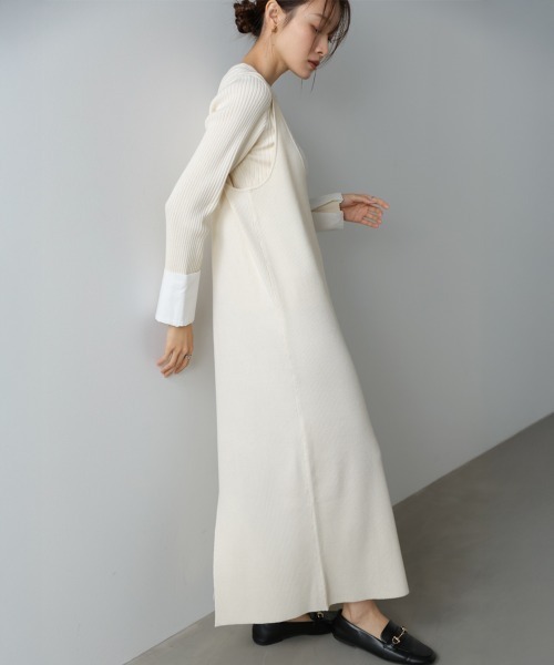 「Bab」 コンビワンピース M アイボリー レディース_画像5