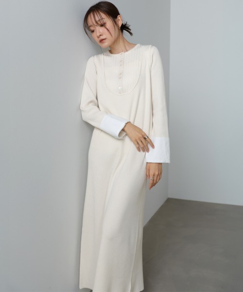 「Bab」 コンビワンピース M アイボリー レディース_画像8