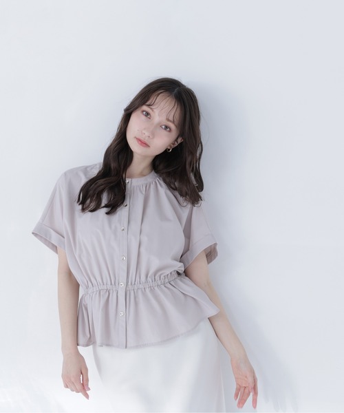 ブラウス シャツ 追加生産「ちょうど、いい服」きゅっとふわっと。全部盛りブラウス レディースの画像