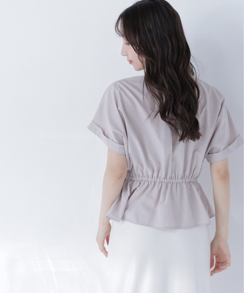 ブラウス シャツ 追加生産「ちょうど、いい服」きゅっとふわっと。全部盛りブラウス レディースの画像