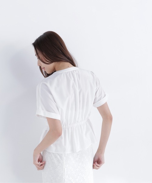 ブラウス シャツ 追加生産「ちょうど、いい服」きゅっとふわっと。全部盛りブラウス レディースの画像