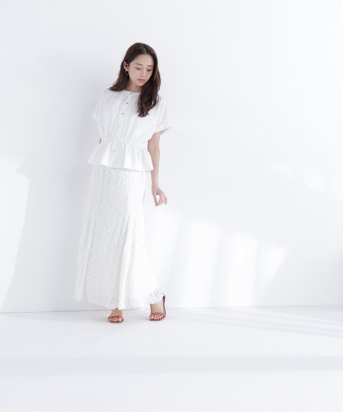 ブラウス シャツ 追加生産「ちょうど、いい服」きゅっとふわっと。全部盛りブラウス レディースの画像