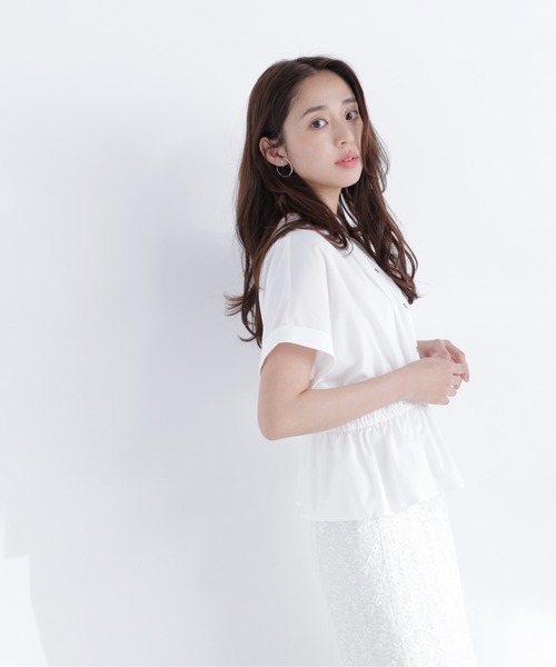 ブラウス シャツ 追加生産「ちょうど、いい服」きゅっとふわっと。全部盛りブラウス レディースの画像