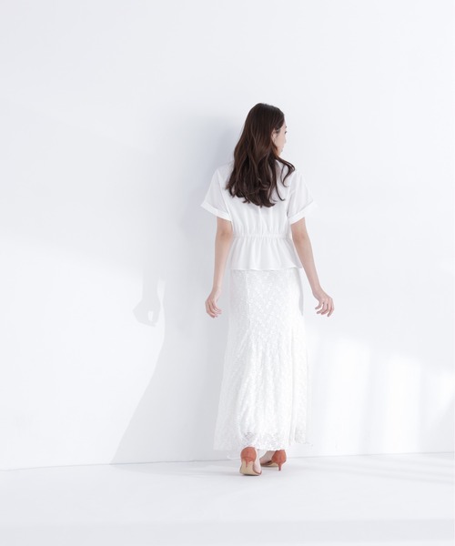 ブラウス シャツ 追加生産「ちょうど、いい服」きゅっとふわっと。全部盛りブラウス レディースの画像
