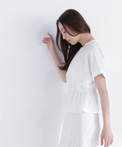 ブラウス シャツ 追加生産「ちょうど、いい服」きゅっとふわっと。全部盛りブラウス レディースの画像