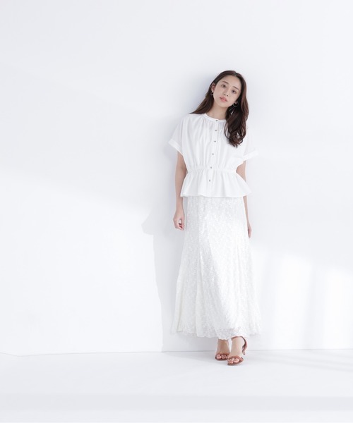 ブラウス シャツ 追加生産「ちょうど、いい服」きゅっとふわっと。全部盛りブラウス レディースの画像