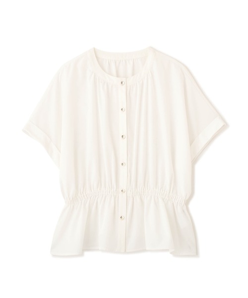 ブラウス シャツ 追加生産「ちょうど、いい服」きゅっとふわっと。全部盛りブラウス レディースの画像