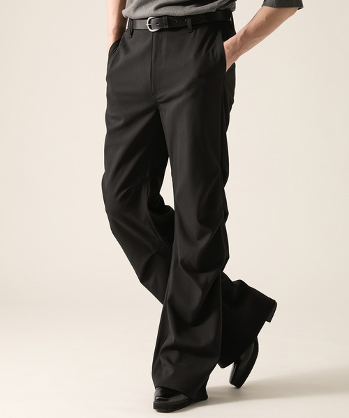 CLEL（クレイル） スラックス 「CLEL」Grace Cloth 3D Tuck Flare